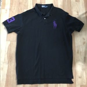 Polo Ralph Lauren Black Short Sleeve Collar Shirt